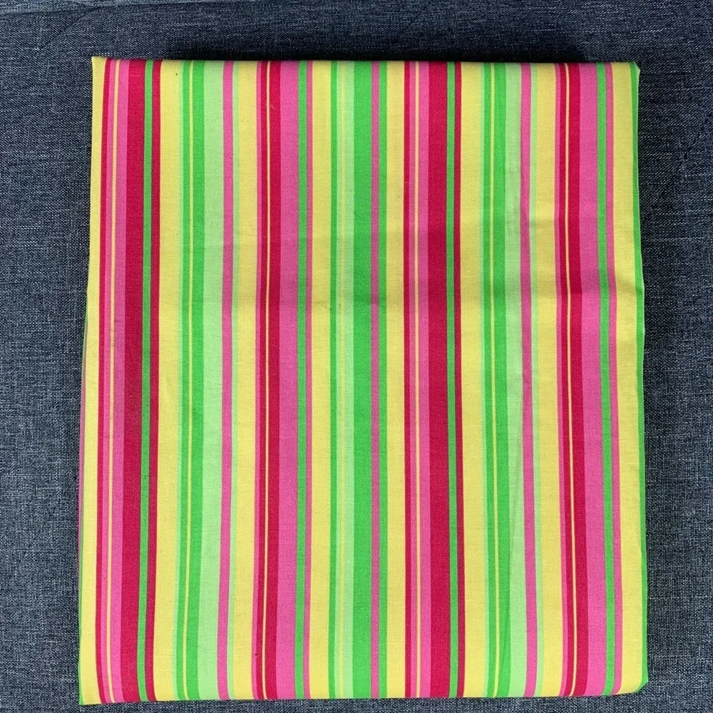 Cranston Multicolor Striped Fabric Cotton Quilting Material USA 2007 44